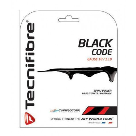 Cordaje Tenis Tecnifibre BLACK CODE 12m 1.18mm Negro D