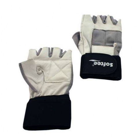 Guantes Fitness PIEL AND TREND Blanca S