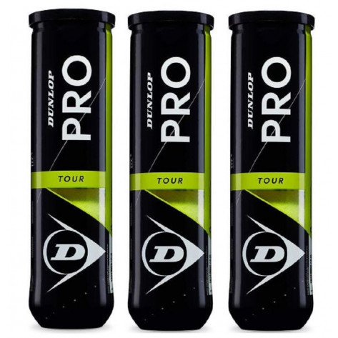Pelotas Tenis Dunlop PRO TOUR Pack 12 (3x4)
