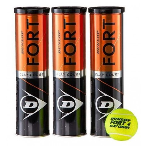 Pelotas Tenis Dunlop FORT CLAY COURT 3x4