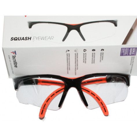 Gafas Squash Tecnifibre Adulto Negro Naranja