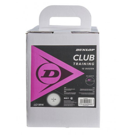 Pelotas Tenis Mesa 40+ mm Training Dunlop Caja 144u Blanco