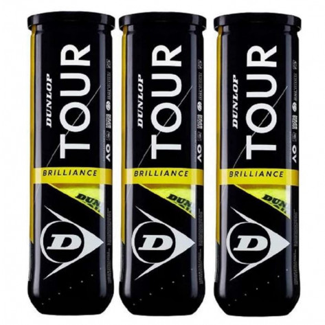 Pelotas Tenis Dunlop Tour Brilliance 3B 3 Botes de 3 pelotas