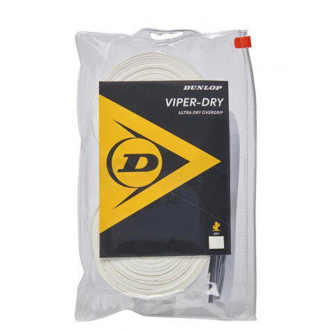 Overgrips Microperforados Dunlop VIPER DRY 30u. Blanco