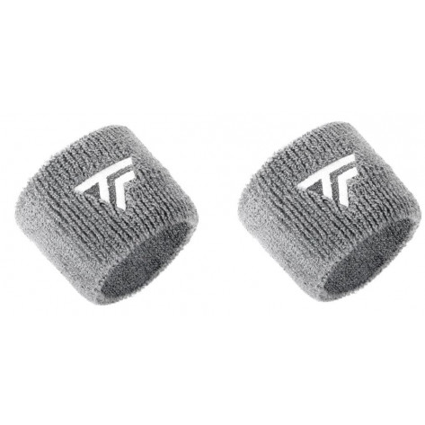 Muñequeras Deportivas Tecnifibre Plata 2u