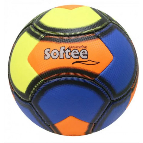 Balón Fútbol Playa Softee Azul Amarillo Naranja