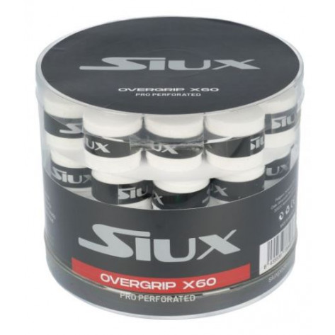 Overgrips Padel Siux Pro Perforados pack 60u Blanco