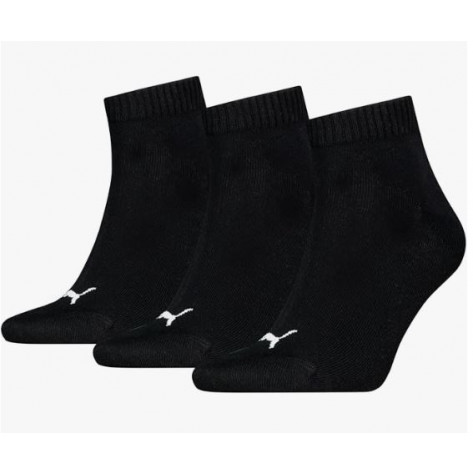 Calcetines Puma Unisex Quarter Pack 3 pares Negro