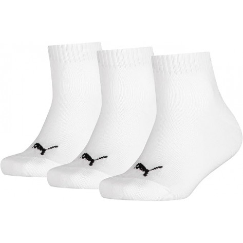 Calcetines Puma Kids Quarter Pack 3 Pares Blanco