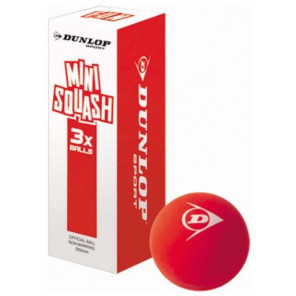Bolas Mini Squash Dunlop x3 Fun 60mm