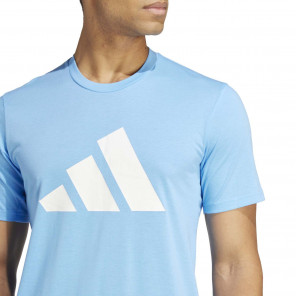 Camiseta adidas Training AEROREADY Logo Azul Claro/Blanco