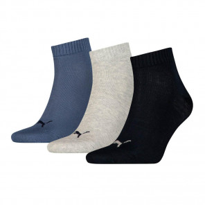 Calcetines Puma Quarter Pack 3 Pares Marino/Gris/Azul