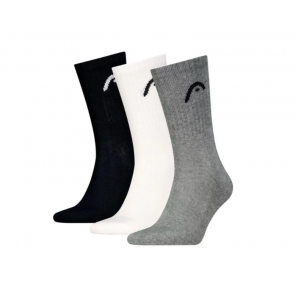 Calcetines Head Training Crew 3 Pares Blanco/Negro/Gris