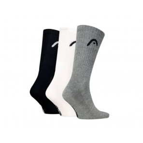 Calcetines Head Training Crew 3 Pares Blanco/Negro/Gris