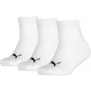 Calcetines Puma Kids Quarter Pack 3 Pares Blanco