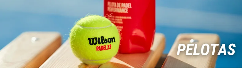 Pelotas de pádel duraderas y con rebote profesional Pelota de pádel Wilson Padel X3 sobre pista azul