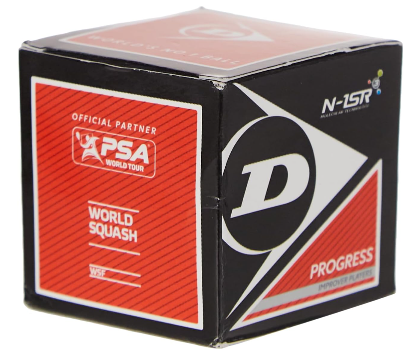 Bola Squash Dunlop PROGRESS Punto Rojo