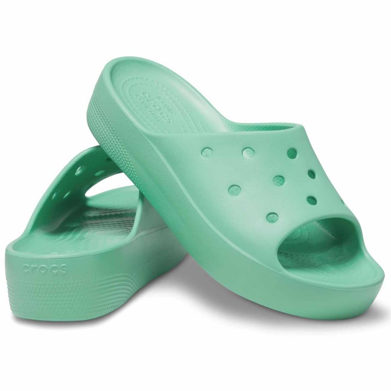 Sandalias Crocs Classic Platform W Verde imagen2