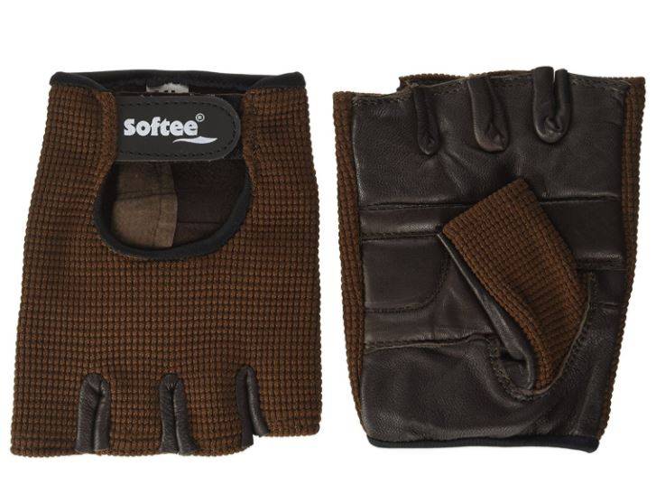 Guantes Fitness Softee Unisex Licra Marrón