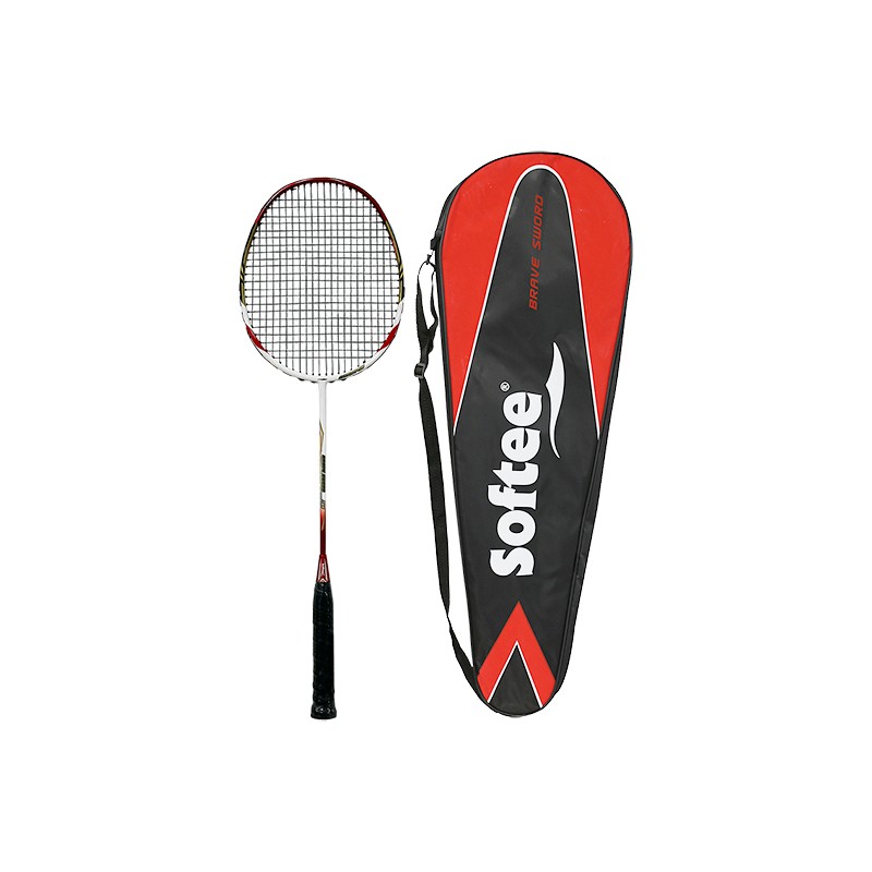 Raqueta Bádminton softee 10k rojo/blanco