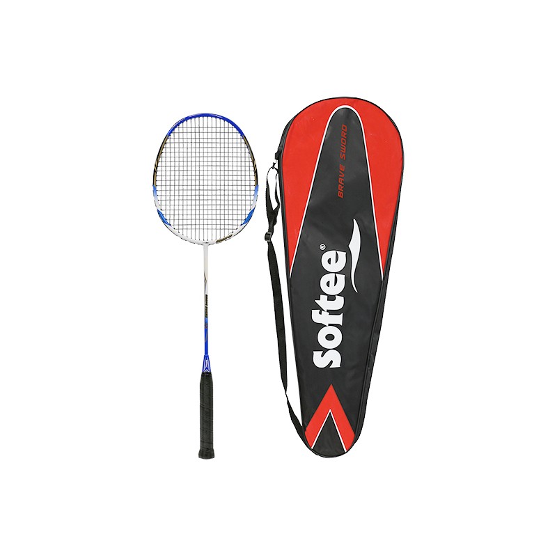 Raqueta Bádminton softee 10k azul/blanco