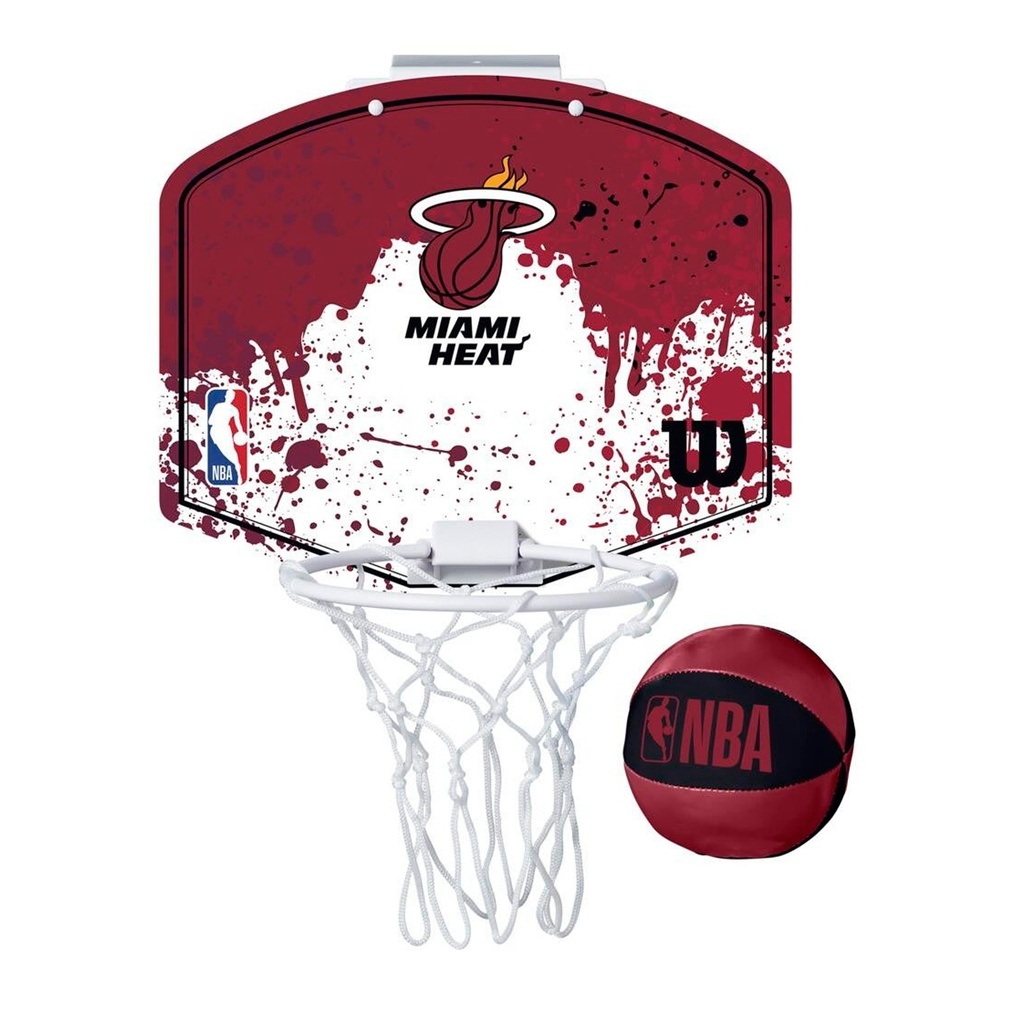 Mini Canasta Wilson NBA Team Mini Hoop Miami Heat