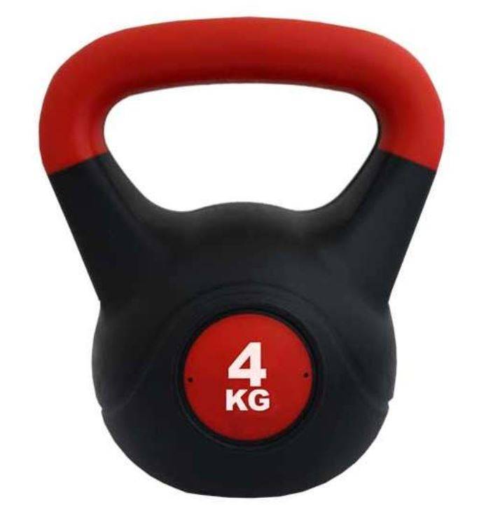 Pesas Rusas Kettlebell PVC Rojo Negro