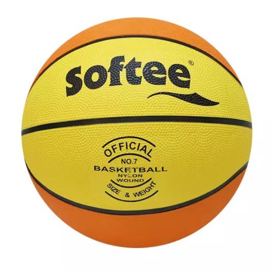 Balón Baloncesto Softee Nylon Amarillo Naranja