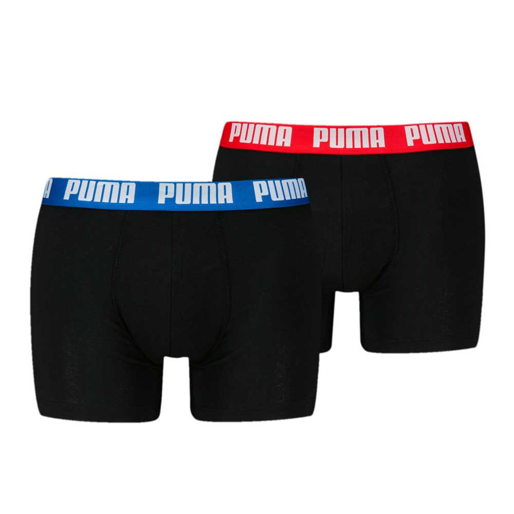 Boxer Puma Everyday Basic Boxer 2 Pares Negro/Azul/Rojo