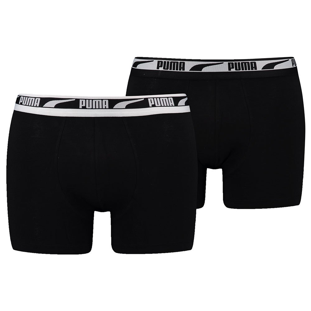 Boxer Puma Everyday Multi Logo Boxer 2 Pares Negro