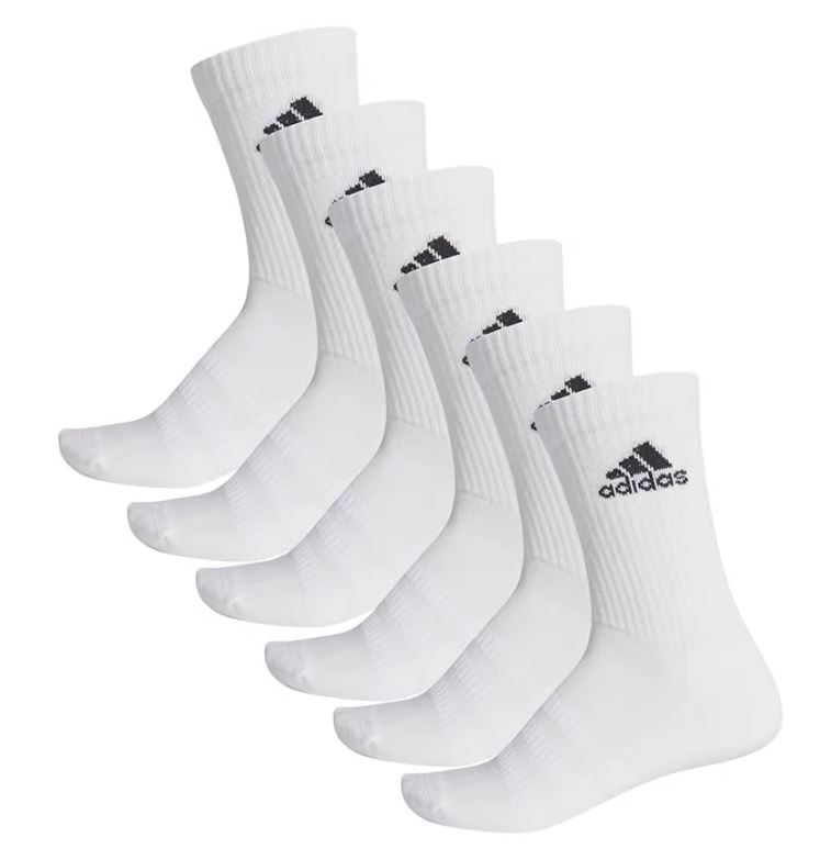 Calcetines adidas Cushioned Classic Unisex 6 pares Blanco