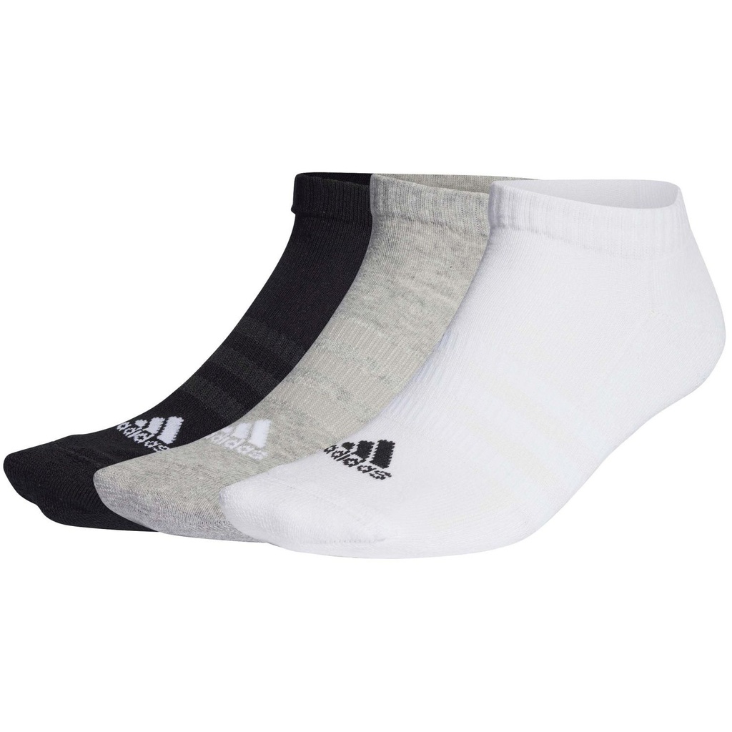 Calcetines adidas Low Cushioned 3u Blanco/Negro/Gris