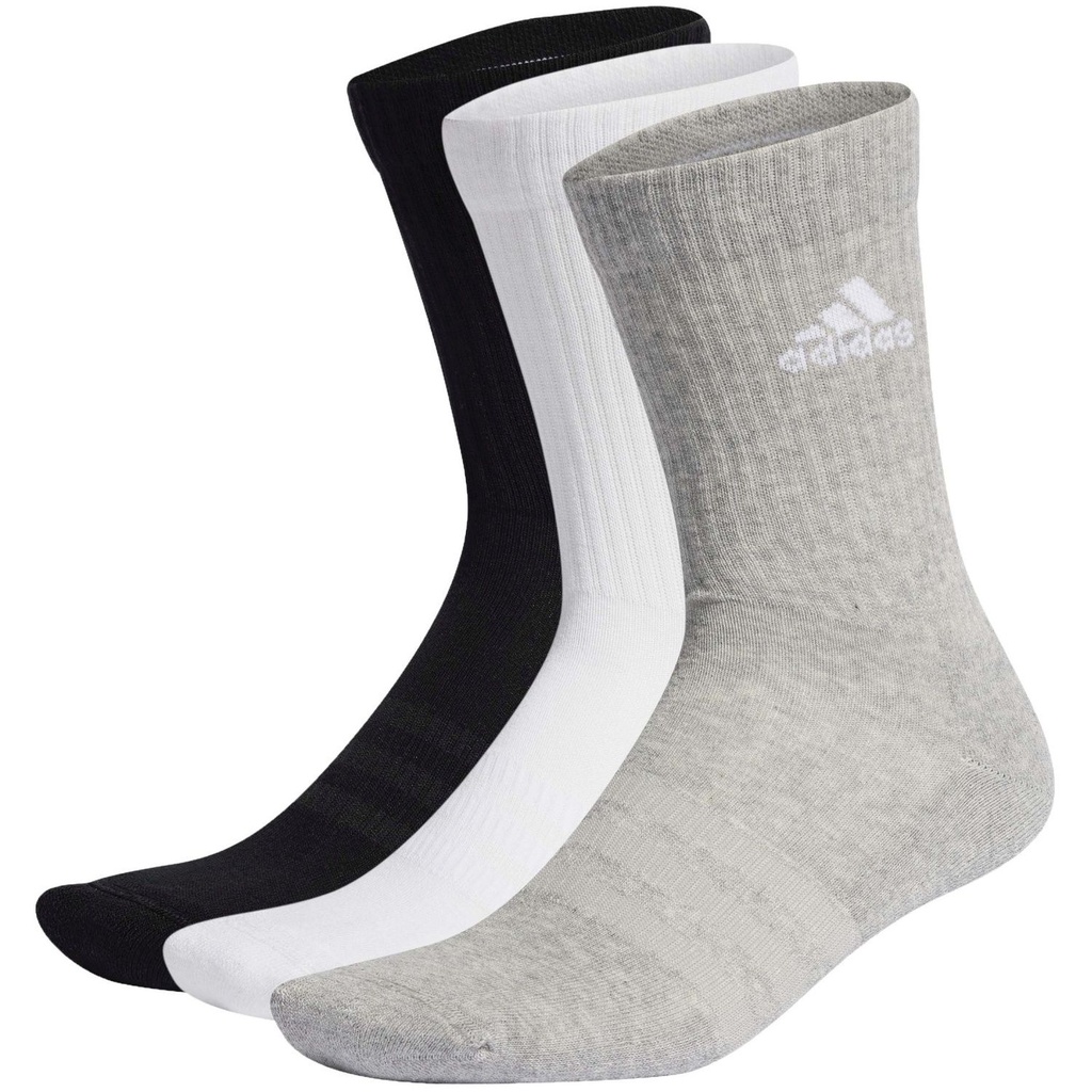 Calcetines adidas Sportswear Crew Cushioned 3u Blanco/Negro/Gris