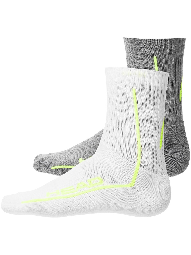 Calcetines Head All Sports Performance Short 2 Pares Gris/Blanco