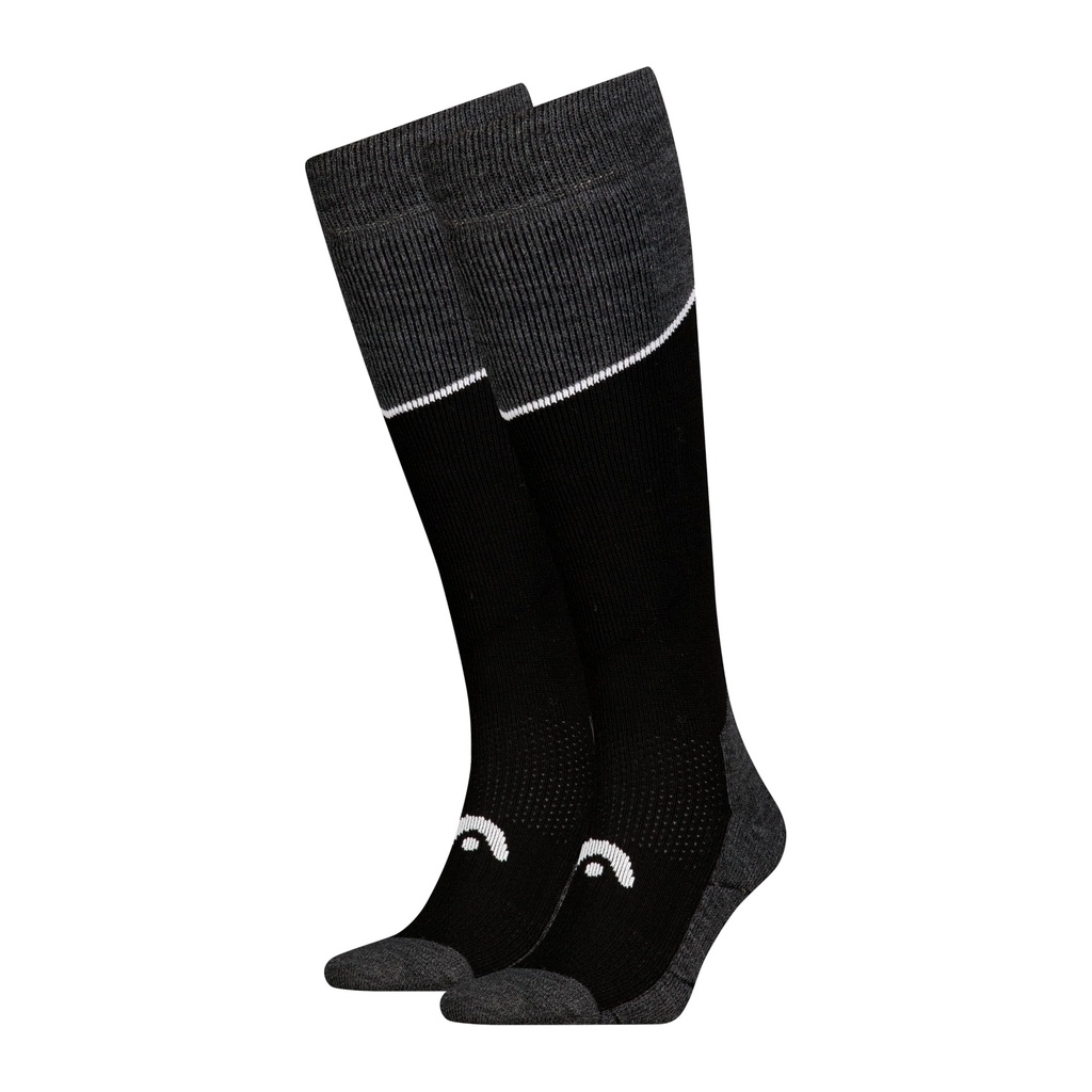 Calcetines Head Ski Beginner Kneehigh 2 Pares Negro/Gris