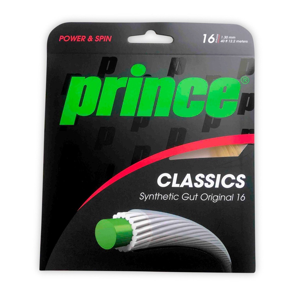 Cordaje Tenis Prince Synthetic Gut Original Set 12m 1.30mm Oro