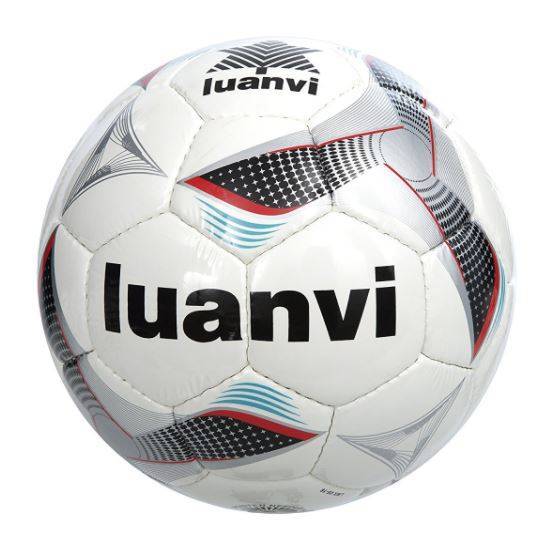 Balón Fútbol Luanvi CUP Negro Rojo Talla 5