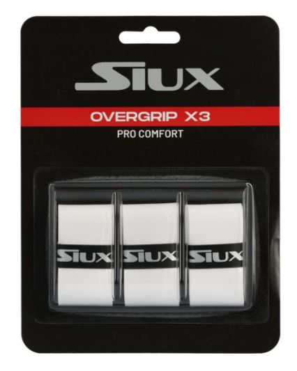 Overgrips Pádel Siux Pro COMFORT Blíster 3u Blanco