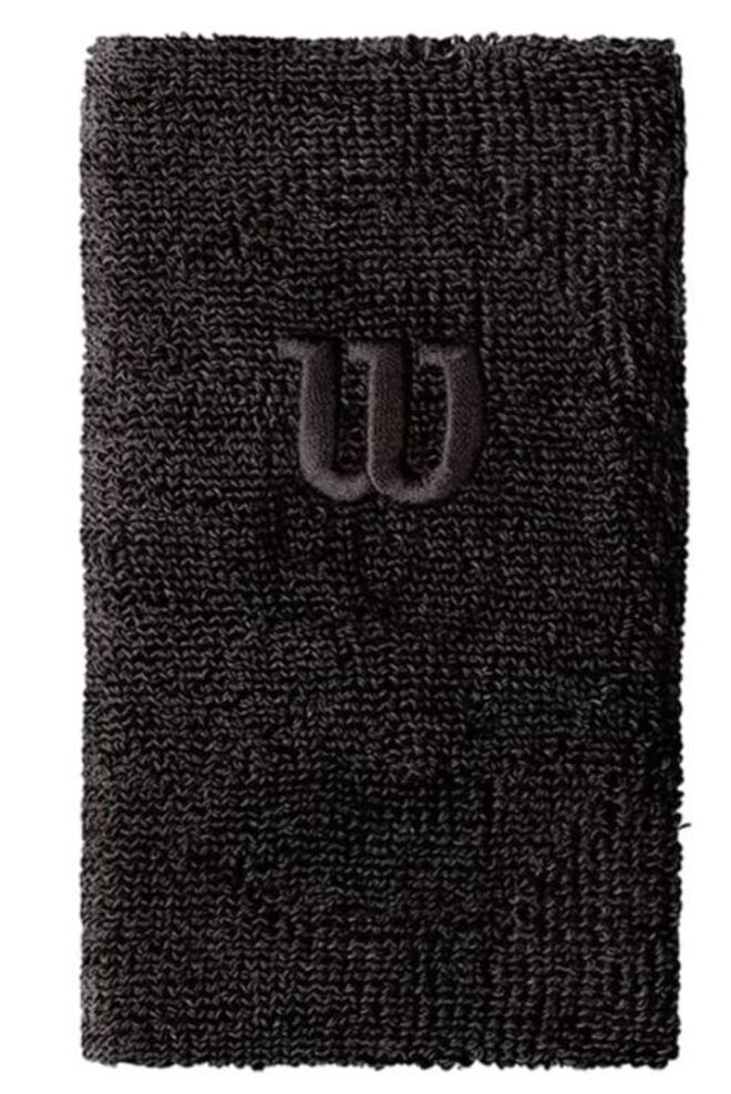 Muñequeras Wilson Extra Ancha XL Unisex Pack 2u Negro