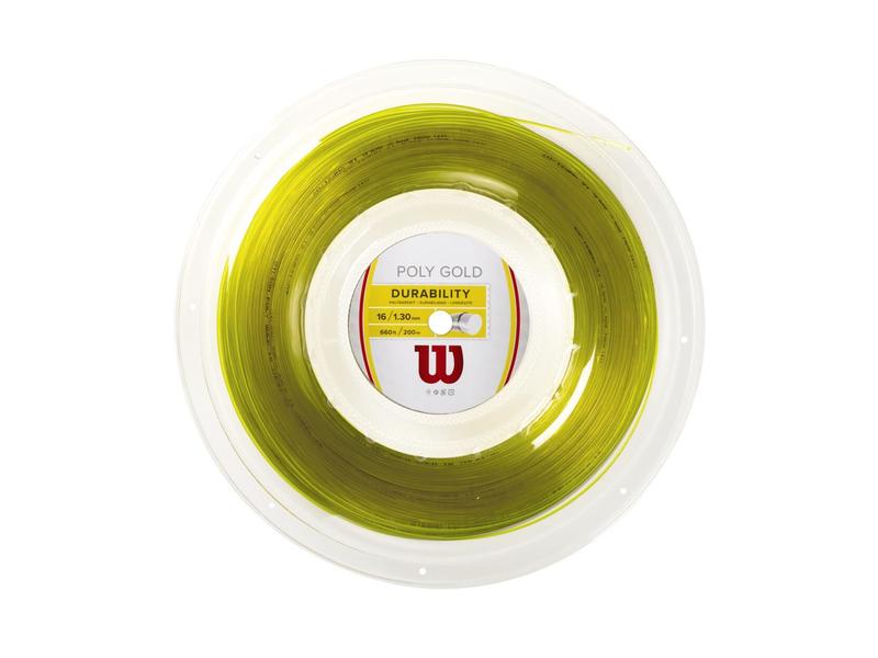 Cordaje Tenis Wilson Poly Gold 1.30mm 200m Oro