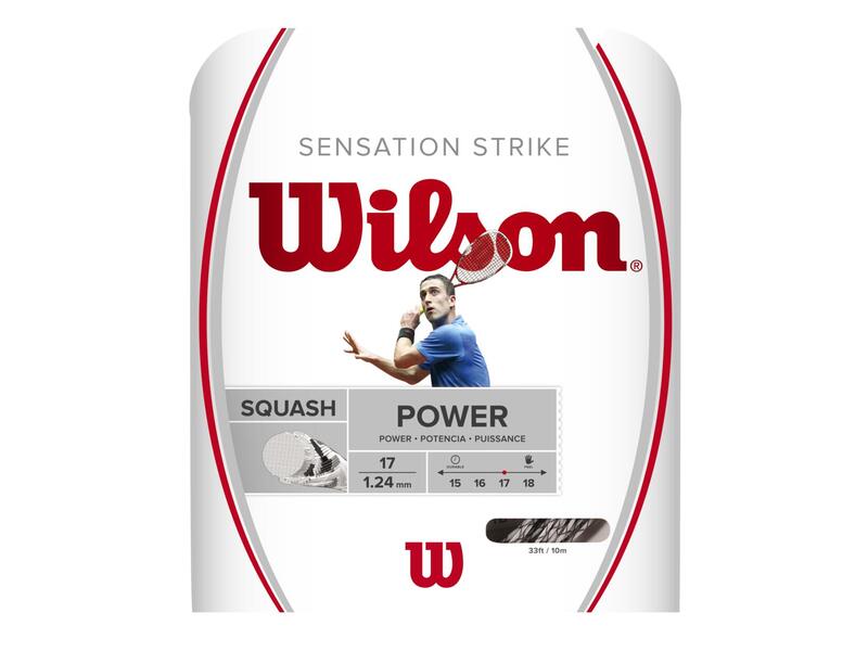 Cordaje Squash Wilson Sensation Strike SET 1.24mm Blanco/Gris