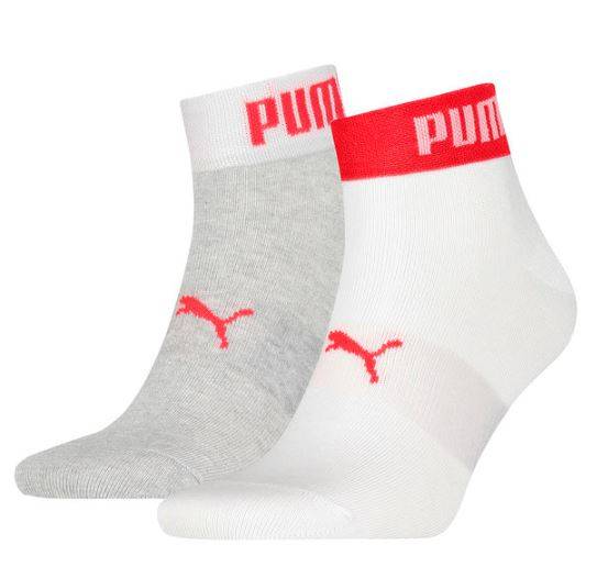 Calcetines Puma Calcetines Logo Welt tobilleros Pack 2 Rojo 35/38