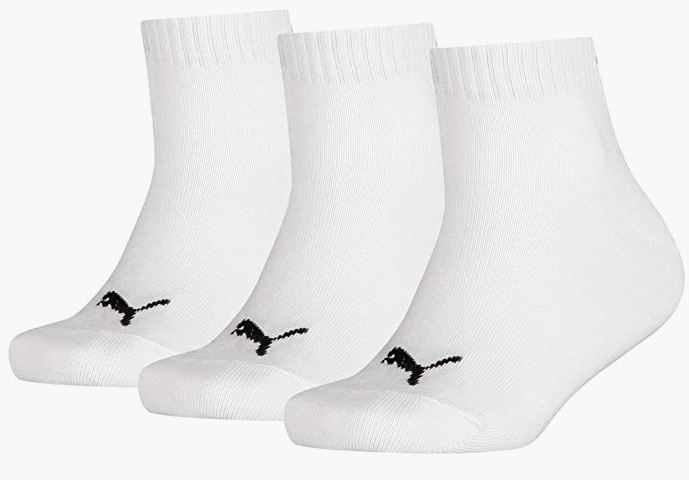 Calcetines Puma Kids Quarter Pack 3u Blanco