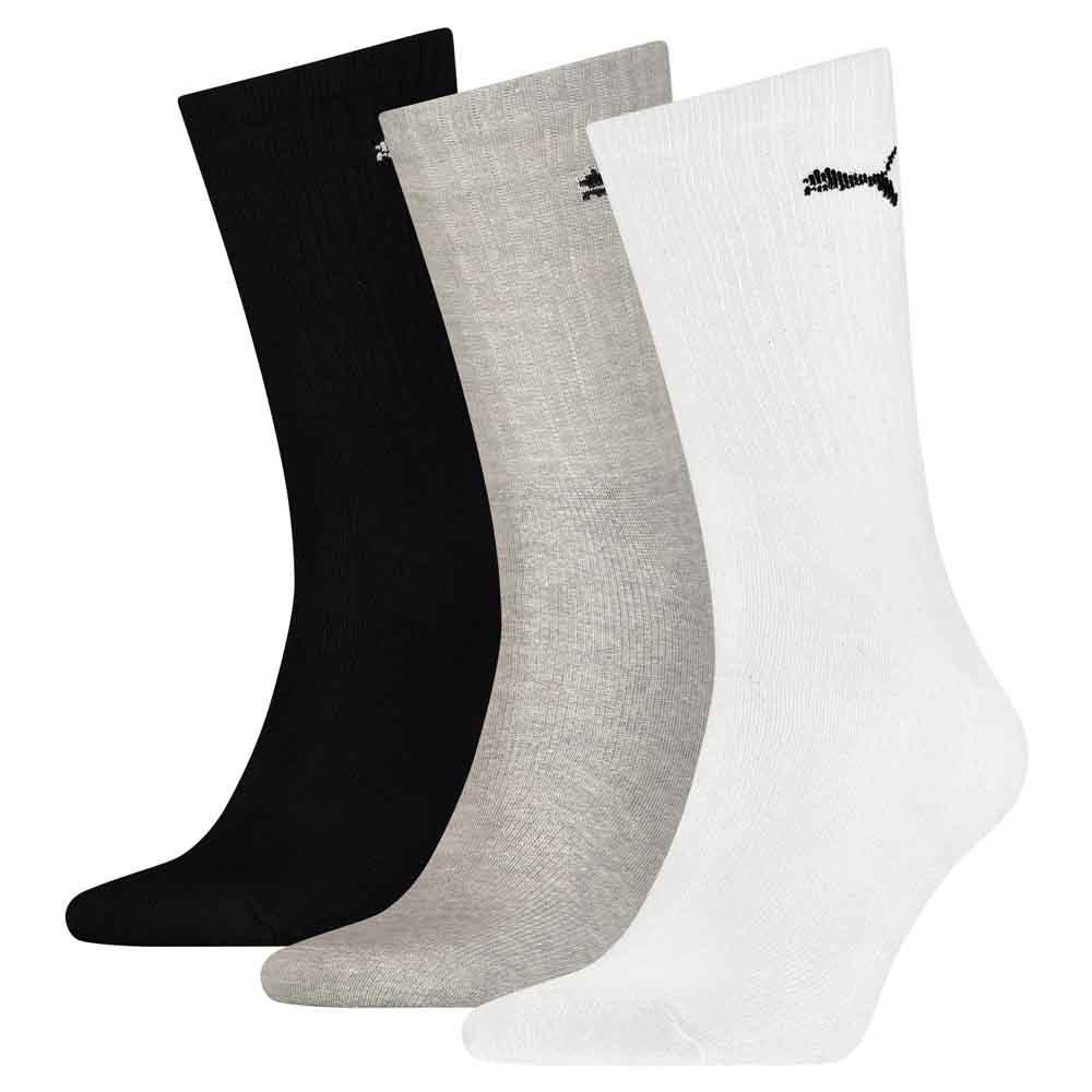 Calcetines Puma Kids Regular Crew Pack 3 Pares Blanco/Negro/Gris