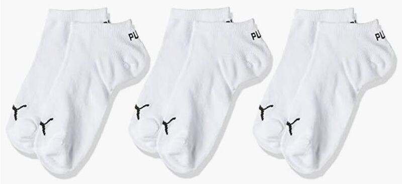Calcetines Puma Kids Sneaker Pack 3 Pares Blanco
