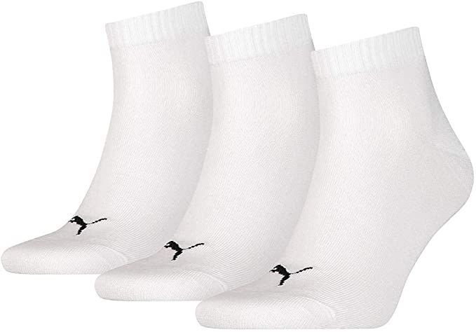 Calcetines Puma Quarter Pack 3 pares Blanco