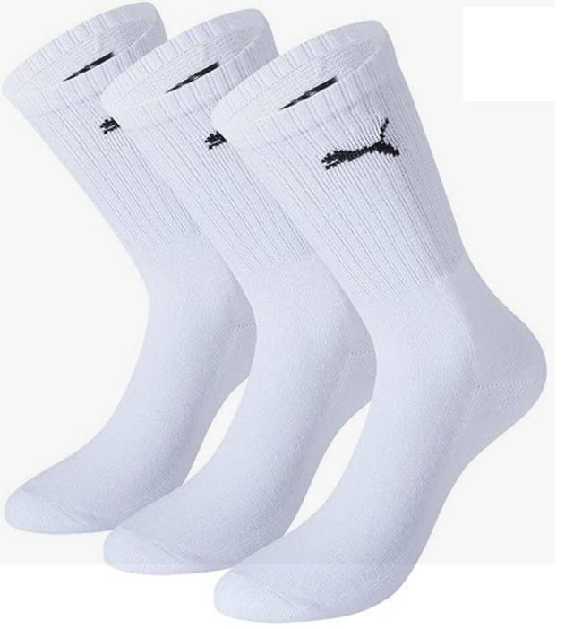 Calcetines Puma Regular Crew Pack 3 pares Blanco