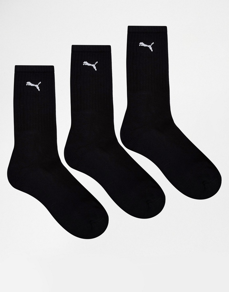 Calcetines Puma Regular Crew Pack 3 pares Negro