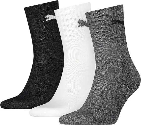 Calcetines Puma Short Crew Pack 3 pares Blanco/Negro/Gris