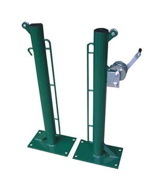 Juego Postes Tenis Fijos diam 80mm Base atornillable